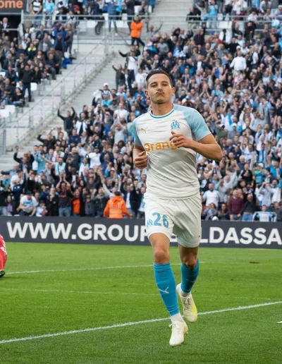 Le buteur de l'olympique de Marseille Florian Thauvin